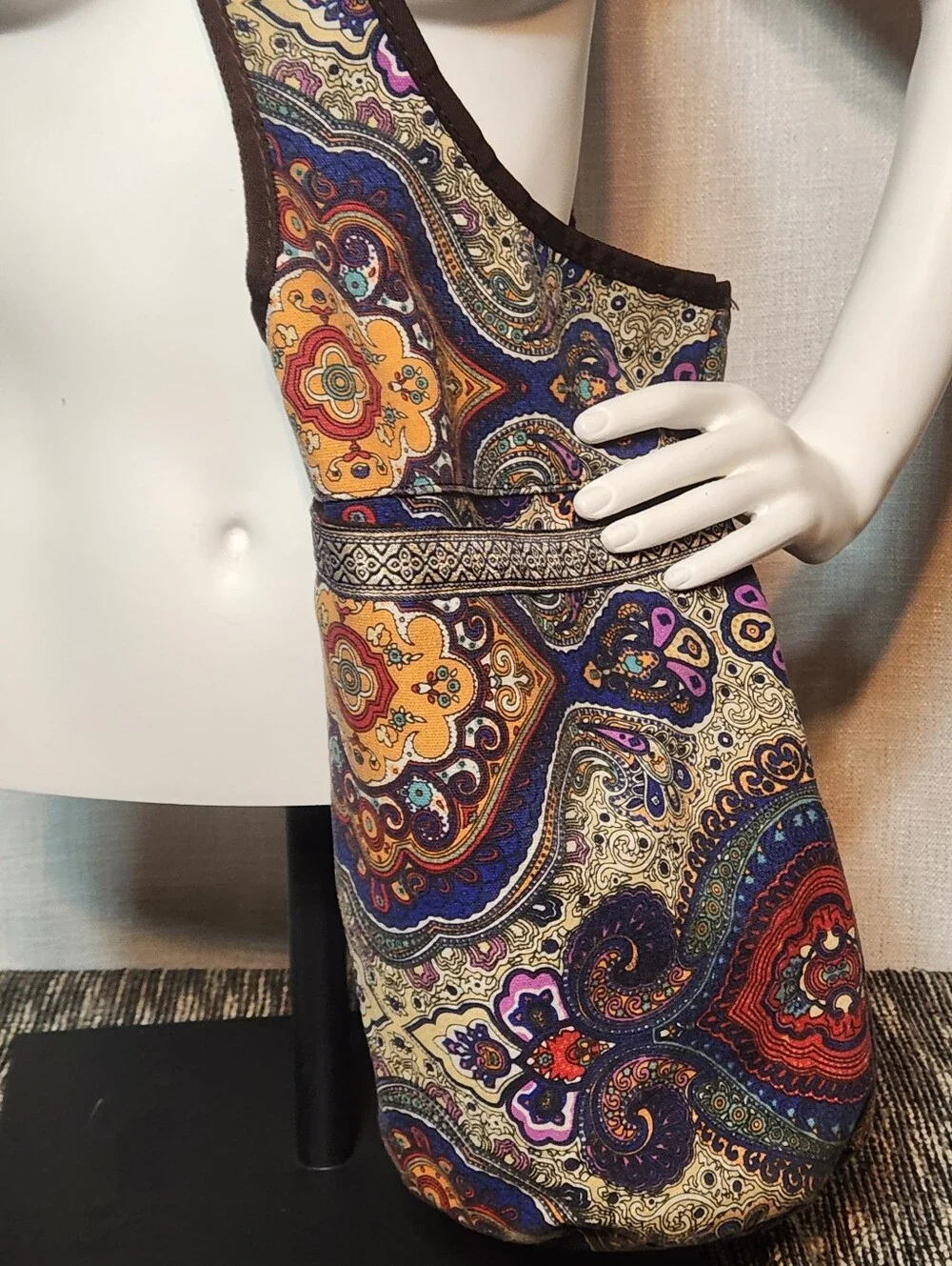 Ewedoos Yoga Mat Bag Outside Pocket Paisley Boho Carnival